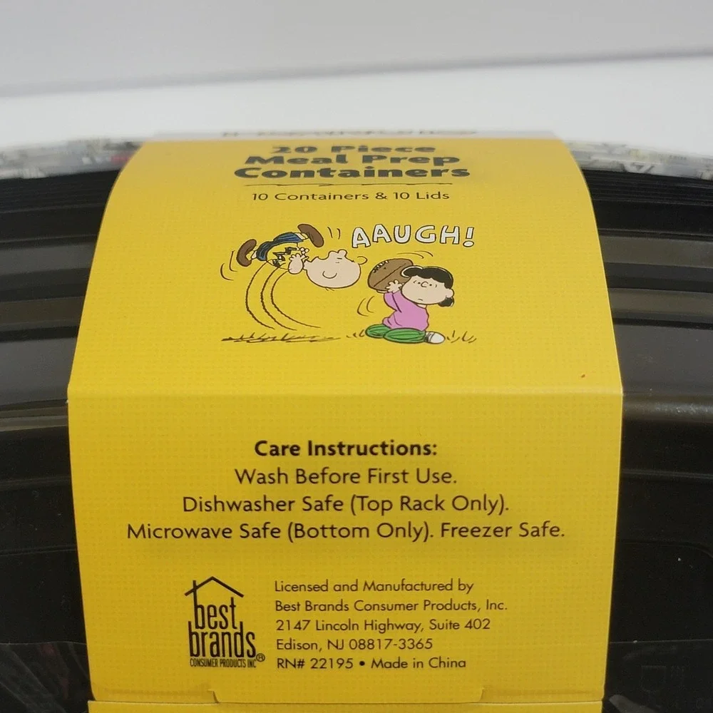 NEW Peanuts SNOOPY Charlie Brown 20 Piece Meal Prep Food Storage Containers